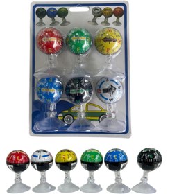 Resim KAPOTO Etiketçilere Araç İçi Altılı Mini Pusula Cama Vantuzlu Oto Aksesuar Pusula 