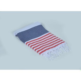 Resim Marin Peştemal Lacivert %100 Pamuk 90x180 Banyo-Plaj Havlusu 