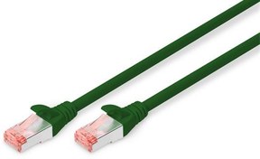 Resim Assmann DK-1644-005/G Digitus Cat.6 Patch Kablo, S-Ftp, Halogenfree, Awg 27/7, 0.5 Metre, Yeşil Renk 