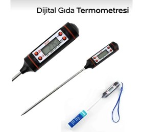 Resim Dijital Gıda Termometresi Süt Yemek Sıcaklık Ölçer Pişirme Derecesi 