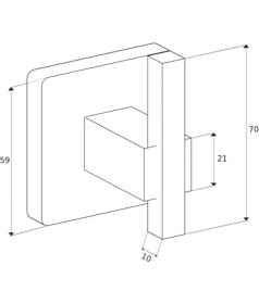 Resim Fndhome Siyah Kare Tekli Bornoz Askılık 