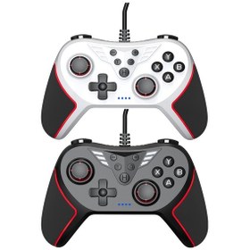 Resim Sones Titreşim Ve Seri Atış Fonksiyonlu Siyah Usb Kablolu Oyun Kumandası Switch / Pc İçin Diğer 