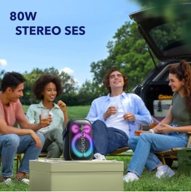 Resim Anker Rave Neo 2 80W Kablosuz Bluetooth Hoparlör - IPX7 - 18 Saate Varan Çalma Süresi - TWS Party Speaker - Ses Bombası - Siyah -A33A1 (Anker Türkiye Garantili) 