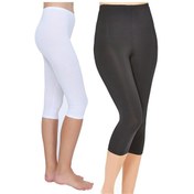 Resim 2'li Lüx Modal Kapri Kadın Tayt Karışık Renk 