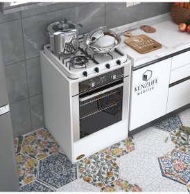 Resim Kenzlife Ankastre Modülü Kabini Neon Byz Fırın Ocak Dolabı Sabit Tabla 