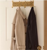 Resim Venon Kapı Askılığı 14x45 cm Metal Kapı Arkası Askılığı Amerikan Kapı İle Uyumludur Siyah Sarı Patine 