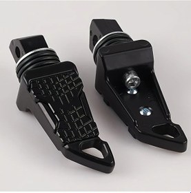 Resim Hightower Siyah 2'li Motosiklet Arka Ayaklık Seti Altın Cnc Alüminyum Evrensel Pedal 