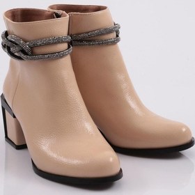 Resim Dgn 890-22k Kadin Simli İp Detayli Topuklu Bot 890-1922-R10815 Ten Rengi 