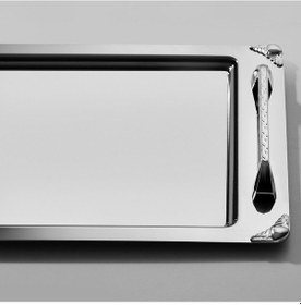 Resim Nehir Vega Saten 2'li Çelik Tepsi Seti 