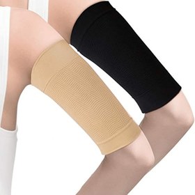Resim 1 Çift Kadınlar İçin Sıkılaştırıcı Kompresyon Kol Kolluğu - Hafif Spor Kol Şekillendiricileri, Kilo Kaybı ve Fitness İçin Rahat ve Nefes Alabilen, Kabarık Tasarım, Bej ve Siyah Seçenekler, Günlük Kullanım İçin Rahat ve Nefes Alabilen 