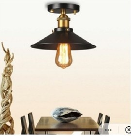 Resim Riolight Retro Tekli Mnetal Tavan Avizesi Şapka Çapı: 22Cm 