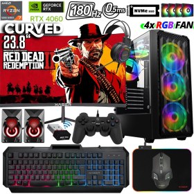Resim Xaser XSR486 Ryzen 7 5700X 16GB 512GB M.2 NVMe SSD RTX4060 8GB 23.8" 180Hz Masaüstü Oyuncu Bilgisayarı 