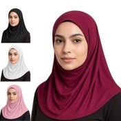 Resim Kadınlar için Esnek Tam Başörtüsü - Nefes Alabilen Yüz ve Boyun Kapağı, Spor Salonu, Seyahat, Günlük Kullanım İçin Yumuşak Elastik Saç Bandı - Makinede Yıkanabilir Siyah, Bordo, Pembe, Beyaz, Maroon Renklerde Hafif İslami Hijab Aksesuarı, Çok Amaçlı Seyahat Eşarpı, Rahat Kalıp, Aktif Yaşam Tarzı 