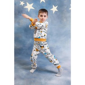 Resim Perendi Erkek Çocuk %100 Pamuk Pijama Takımı 