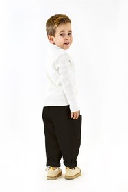 Resim Siyah Yumuşak Kadife Boyfriend Pantolon - 2 Yaş 