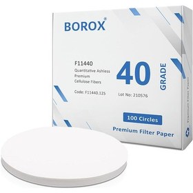 Resim Borox Külsüz Filtre Kağıdı 125 Mm Kantitatif Orta Hız Grade 40 