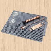 Resim Özgün Adım Büyük Bulaşık Kurutma Matı,silikon Bulaşık Kurutma Matı Çok Amaçlı Tezgah Üstü Mat 