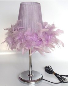 Resim Lila Açık Mor Tüylü Yatak Odası Çocuk Odası Abajur Diğer 