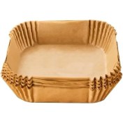 Resim Airfryer Pişirme Kağıdı, Fritöz Yağlı Kağıdı, Yanmaz Kağıt 50 Adet (Kare) 