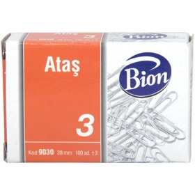 Resim Bion 9030 Ataş 28 mm No:3 100 Adet - Metalik Gri 
