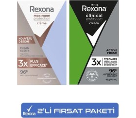 Resim Rexona Stick Roll-On Deodorant Men Clinical Protection 45 ml + Maximum Protection Clent Scent 45 ml 