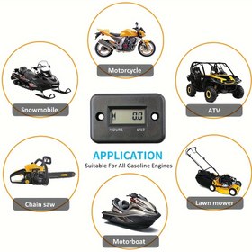 Resim Tüm Benzinli Motorlar için Dijital LCD Saat Sayaç - Motosikletler, ATV'ler, Kar Araçları, Zincirli Testereler, Çim Biçme Makineleri ve Motorlu Tekneler için Uygundur 