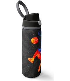 Resim Coral High Gri Basketbol Desenli Pipetli Ve Direkt İçim Çelik Termos 800 Ml 38532 Gri - Siyah 