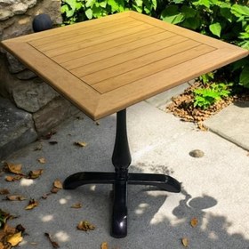 Resim CAFE MASA BAMBU70 X 70 ahşap yemek masası 
