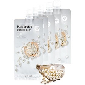 Resim Missha Pure Source Pocket Pack Avantajlı Aydınlatıcı Nemlendirici ve İnci Özlü Uyku Maske Pearl 5 x 10 ML 