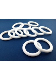 Resim Perde Halkası-Rustik Perde Halkası-Beyaz Plastik Halka-Plastik Ha 