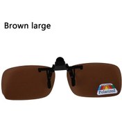 Resim Terokk Unisex Klip-polarize Sürüş Gözlükleri Uv400 Gündüz/gece Kullanım Flip-up Lensmor51gri Gri 