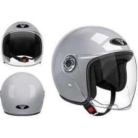 Resim Flybuy 4 Mevsim Açık Motosiklet Kaskı Gri - Relaxed Hd Lens, Güvenlik, Rahatlık Gri 