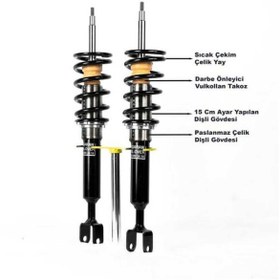 Resim Başaran Coilover Volkswagen Passat B6 Uyumlu Coilover Ayarlı Amortisör 10 Cm 