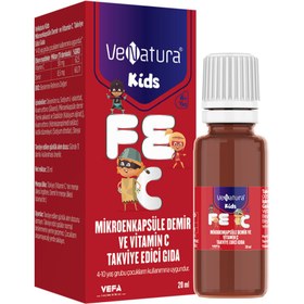 Resim VENATURA Kids Mikroenkapsüle Demir ve Vitamin C 20ml Damla 