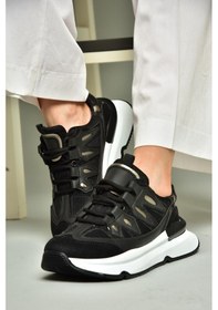 Resim Fox Shoes U973501004 Siyah Kumaş Spor Ayakkabı Sneakers Siyah-kumaş Çok Renkli 