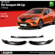 Resim Renault Clio 5 Hb Abs Plastik Ön Tampon Alt Lip 3 Prç. 2019 Üzeri 