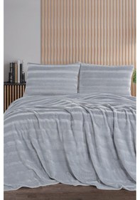 Resim Cozy Grı Çift Kişilik Battaniye Takımı Gri 