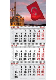 Resim 2026 Yılı Gemici Takvimi-ortaköy Büyük Mecidiye Camii Ve Türk Bayrağı 