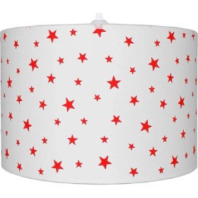 Resim Şenay Aydınlatma Çocuk Odası Silindir Kumaş Avize Sarkıt-Beyaz Yıldız 