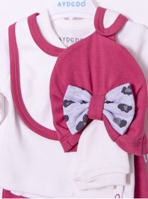 Resim Aydodo Kız Bebek 5li Zıbın Set Pembe Bebe Takım Gülkurusu 