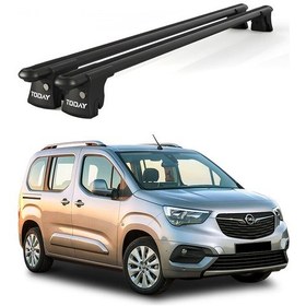 Resim Trio-ı Opel Combo 2012 Ve Sonrası Uyumlu Siyah Kilitli Ara Atkı 135cm Port Bagaj Tavan Barı 
