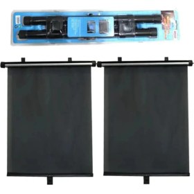 Resim Perde Yan Cam Makaralı Otomatik Siyah 36X54CM 2li Pınuk Saksesuar 