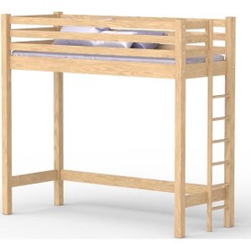 Resim Atlantis Çalışma Alanlı Ranza 90X190 Ahşap Ranza 