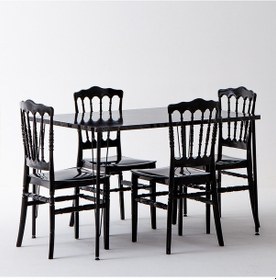 Resim Nero Siyah Masa 75x110 Cm Miray Siyah Sandalye Mutfak Masa Takımı 