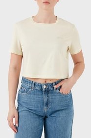 Resim Guess Selene% 100 Pamuk Boxy Fit Logolu Yuvarlak Yaka T Shirt V6GI17K2984 Bayan T SHİRT V6GI17 K2984 G2N1 
