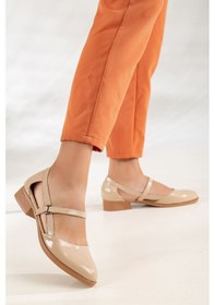 Resim Mary Kısa Topuk Ayakkabı Rugan Ten Ten 