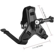Resim Gopro İçin Puluz Motosiklet Kask Çene Kayışı Dağı/djı Osmo Eylem Ve Diğer Siyah Renk Siyah Renk 