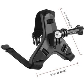 Resim Gopro İçin Puluz Motosiklet Kask Çene Kayışı Dağı/djı Osmo Eylem Ve Diğer Siyah Renk Siyah Renk 