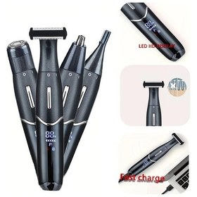 Resim Honeybeeshop Usb Şarjlı Siyah Burun Kulak Tüy Makinesi 150mah Taşınabilir Elektrikli Trimmer Hızlı Şarj 