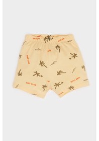 Resim DeFacto Erkek Bebek 2'li Takım Palmiye Desenli Atlet Beli Lastikli Şort E8738A525SMOG279 Turuncu 